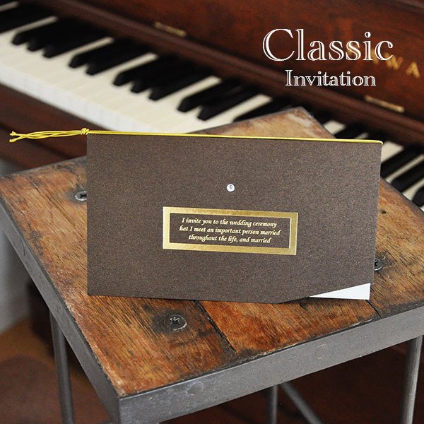 クラシック結婚式招待状(印刷込)